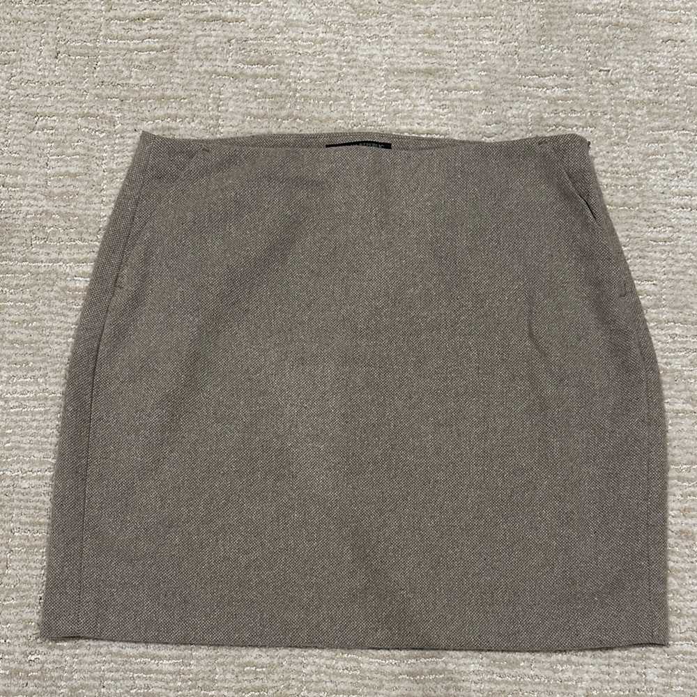 Classic Wool Blend Small Herringbone Skirt